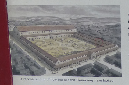 The original Forum and Basilica at this site.