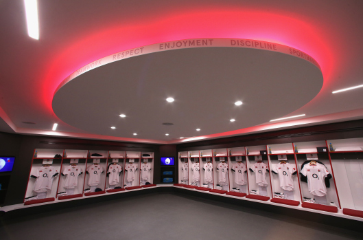 The new England dressing room